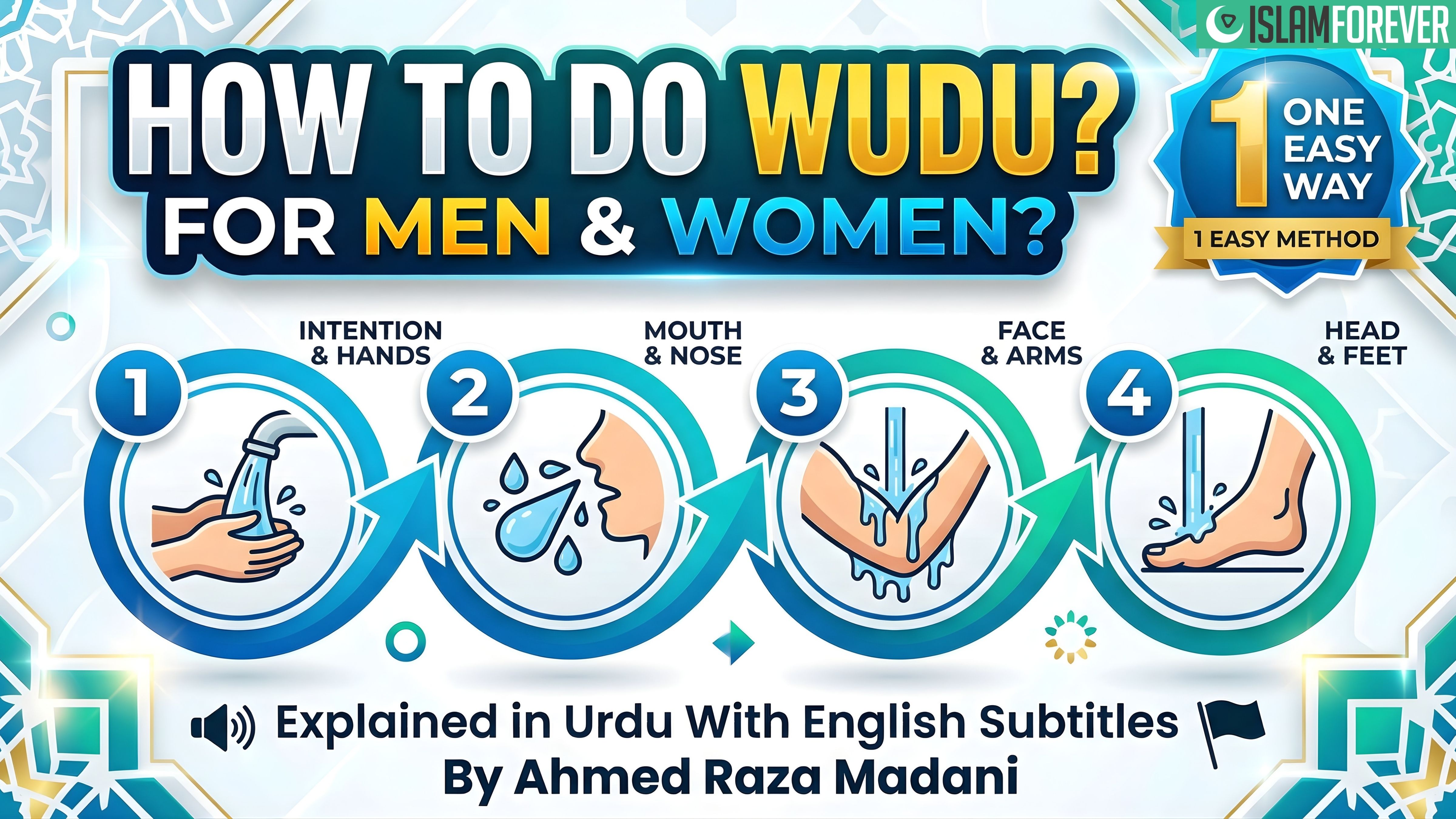 How To Do Wudu For Men & Women | 1 Easy Way